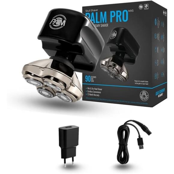 Skull Shaver Palm Shaver for Men: Best Bald Head & Face Shaver, Waterproof - Picture 1 of 14